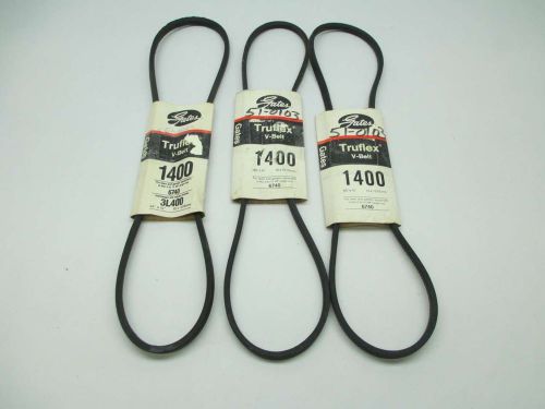 Lot 3 new gates 1400 3l400 truflex v-belt 40x3/8in belt d385797 for sale