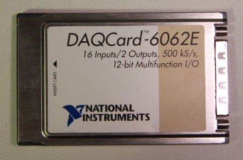 National Instruments DAQCard-6062E PCMCIA 12-bit I/O Card