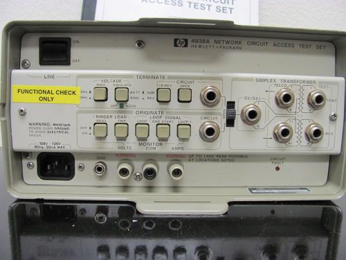 HP AGILENT 4938A NETWORK CIRCUIT ACCESS TEST SET (TESTED)