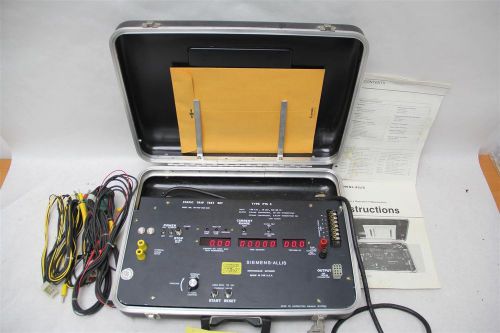 Rare siemens-allis type pts 3 18-473-254-501 static trip test set, powers on for sale