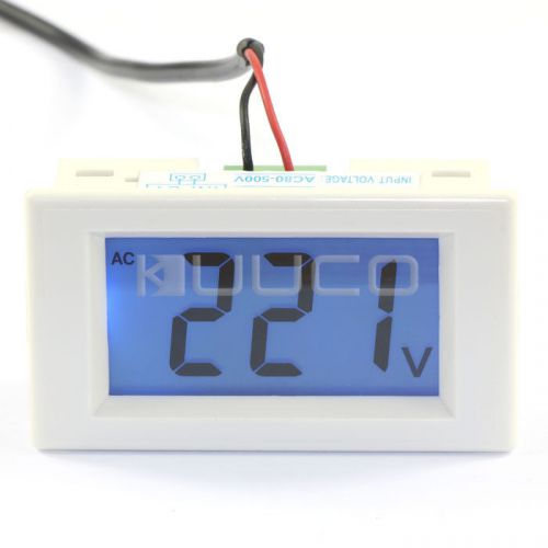 Digital Voltmeter Panel AC 80-500V Blue LCD Display 120V 240V Voltage Meter