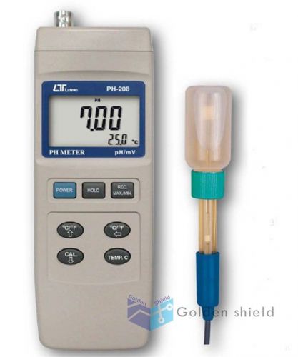 PH-208 Digital PH METER (pH / mV) Tester 0 to 14 PH x 0.01 PH  LUTRON