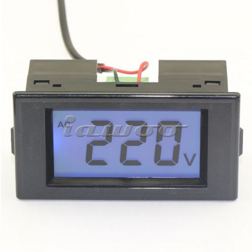 Digital Voltage Monitor Panel Volt Meter 80-500V 110V/220V LCD Voltmeter 2-wires