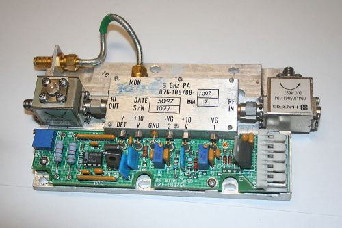 HARRIS MICROWAVE 6 GHZ PA, FERRITES, PA BIAS CARD, COMPLETE ASSBLY, EXC COND