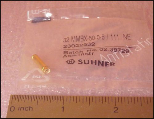10 huber suhner - mmbx male to male barrel connectors pn/ 32-mmbx-50-0-6/111-ne for sale