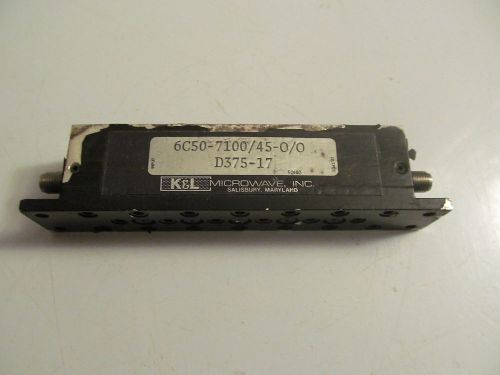 K &amp; l microwave bandpass filter 7100 mhz cf 45 mhz wide for sale