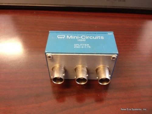 Mini Circuits ZSC-2-1-75 2-WAY Power Splitter/Combiner 75 OHMS 0.25-300Mhz BNC-F