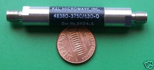 RF microwave bandpass filter, 3.750 GHz / 630 MHz, mint