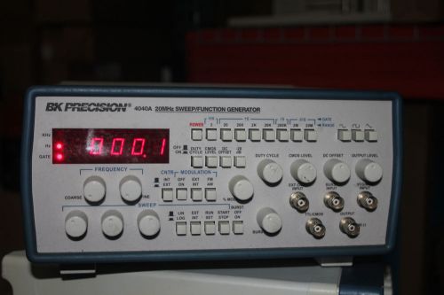 BK Precision 4040A 20 MHz SWEEP FUNCTION GENERATOR B&amp;K 0.2Hz to 20MHz NR