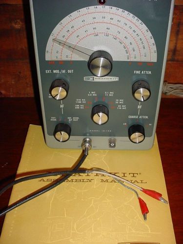 Vintage heathkit ig-102  rf-1 signal generator with assembly manual *works* for sale