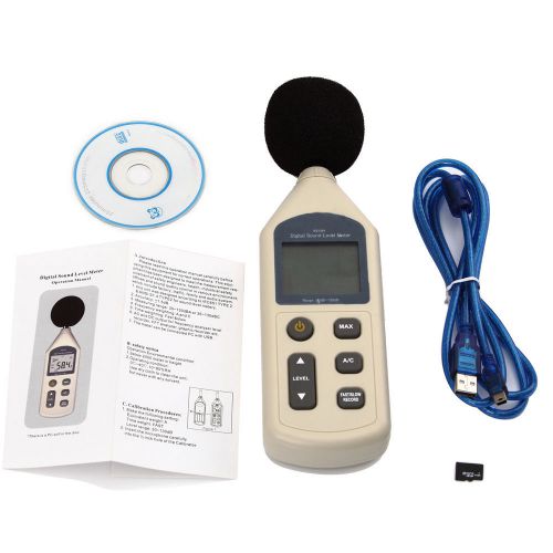 Digital Sound Pressure Level Meter 30-130 Decibel USB Noise Measurement&amp;SD Card