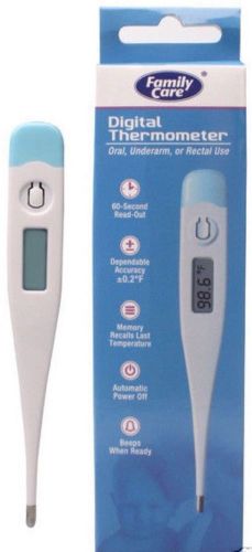 Family Care Digital thermometer for oral underarm or rectal use 1 pack