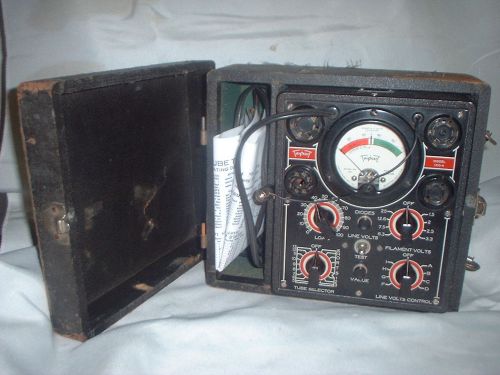 Antique Early c1930s Triplett Model 1210A Radio Tube Tester in Good Working Cond