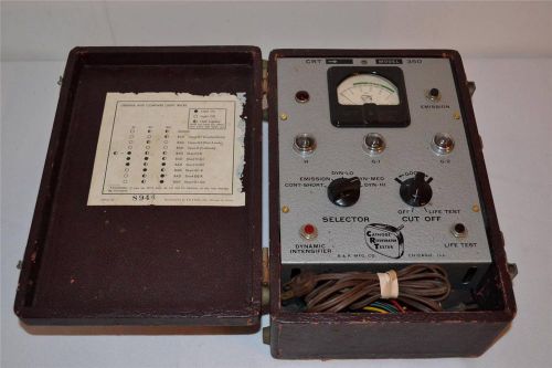 Vintage b&amp;k bk precision 350 picture cathode rejuvenater tester for sale
