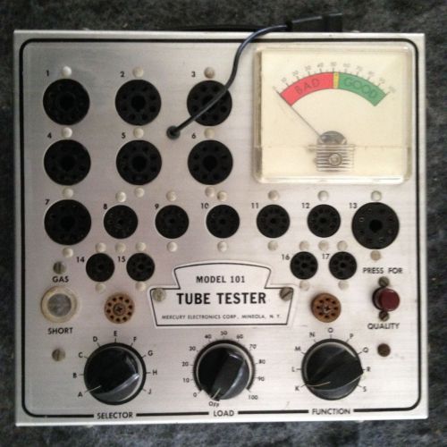 Mercury model 101 tube tester in good physical condition, selling as is