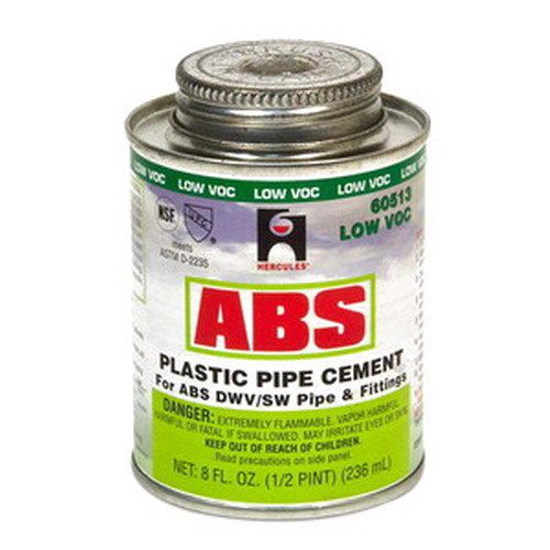 Oatey scs 60513 hercules black medium body fast set cement, 8 oz can for sale