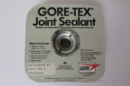New Gore-Tex 3/16&#034; X 22 ft Expanded PTFE Joint Sealant, Chemically Inert