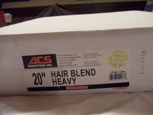 NEW CASE ACS INDUSTRIES 20&#034; HAIR BLEND HEAVY Floor Maintenance Pads Scrubbers