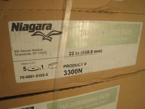 3m  niagara burnishing pads size 22 inch tan 3300n 1500-3000rpm for sale
