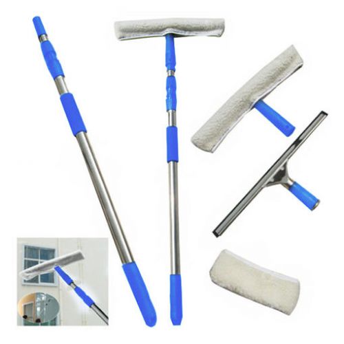 Window cleaning washing kit equipment with pole &amp; squeegees large cleaner for sale