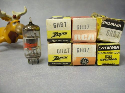 6HB7 Vacuum Tubes  Lot of 6  Zenith / Sylvania / RCA / GE