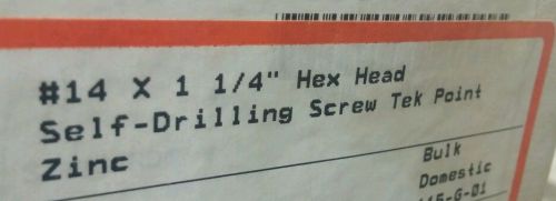 #14 X 1-1/4 hex washer head self drill (TEK) screw (200pcs) zinc