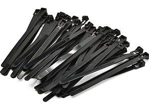Bluecell 50pcs 150mm Releasable/Reusable Plastic Zip Cable Wire Tie for Organiz
