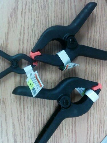 Plastic clamps 3.  2  medium size 1  small clamp     Flashlite to show length
