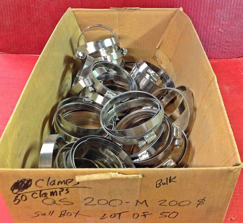 Breeze worm gear s.s. hose clamps qs200m200s collared 10-1/8&#034;- 13&#034;  lot of 50 for sale