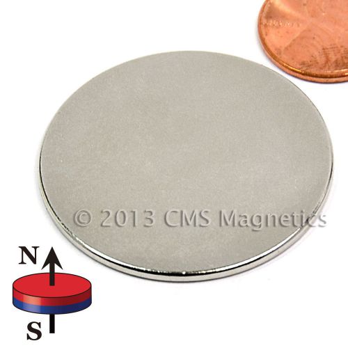 N45 Disc Neodymium Magnet Dia 1 1/2&#034;X1/16&#034; NdFeB CMS Magnetics 10 PC