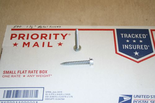500 - sheet metal screws 1 1/2&#034; plated for sale