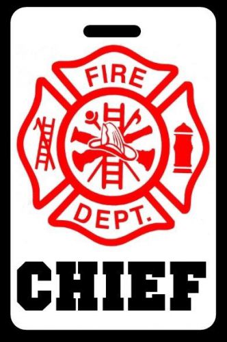FIREFIGHTER Luggage/Gear Bag Tag with RANK - FREE Personalization - New