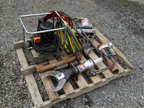 Lukas jaws of life hydraulic electric power unit w/ shear cutters spreader &amp; ram for sale