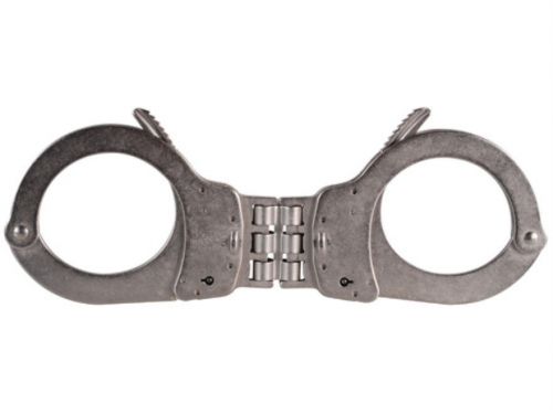 Smith &amp; wesson hinged universal handcuffs nickel p/n:50133 for sale