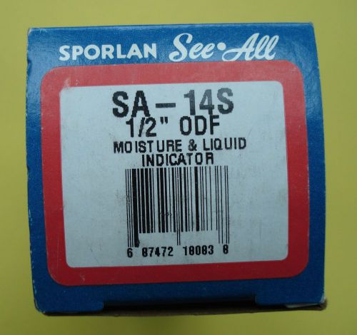 New SPORLAN    See-All    SA-12S     1/2&#034;  ODF   Moisture &amp; Liquid Indicator