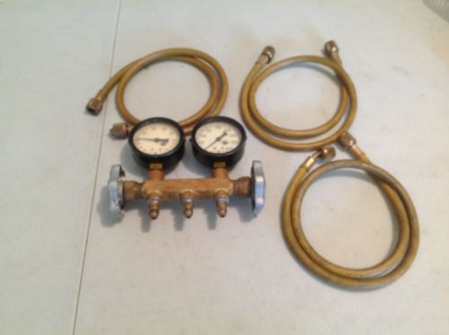 Vintage Kerotest 513 A/C test Manifold With Hoses - Steampunk