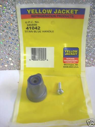 Yellow jacket  titan manifold  handle *blue 41042 for sale