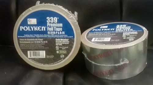 Hvac polyken 339 premium foil tape all weather lot of 4   60 yd each for sale
