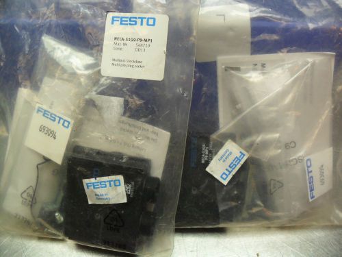 Qty 2 -  festo  neca-s1g9-p9-mp1 socket multi pin plug sealed bags  548719 for sale