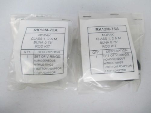 LOT 2 NEW NOPAK RK12M-75A SEAL KIT FOR 3/4IN ROD D298387