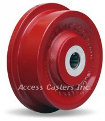 6HFL62W 6&#034; X 2&#034; Cast Iron Flanged Wheel, 2000 lbs Capacity, Roller Bearings