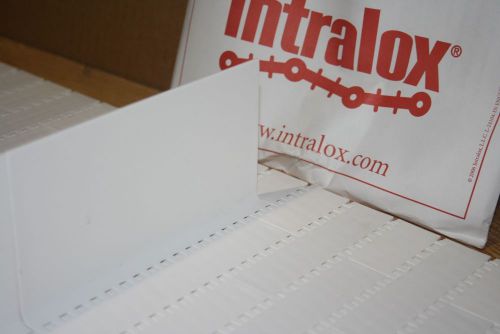Intralox 900 series 13.9&#039;&#039;x5&#039; flush edge flat top white poly with 3&#039;&#039; flights