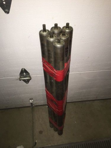 6 factory assembly line gravity conveyor rollers 2&#034; dia. x 36.75&#034; long - save! for sale