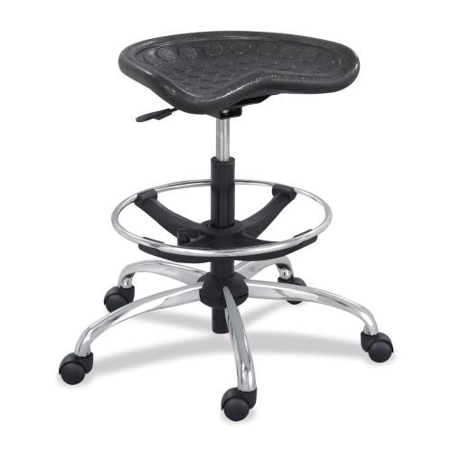 Safco 6660BL Height-Adjustable Stool 26inx26inx27in-34in Black