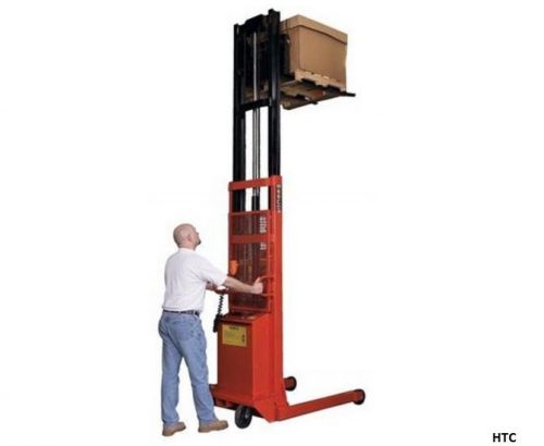 Battery powered 1000 lb to 2000 lb pallet straddle and platform stackers ptasfl- for sale