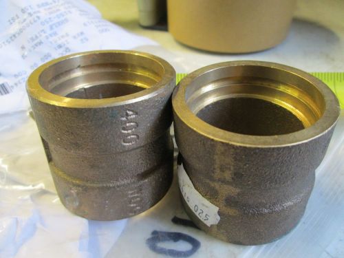 Coupling, pipe brass 1 1/4 brass new b2724 qty 2 for sale