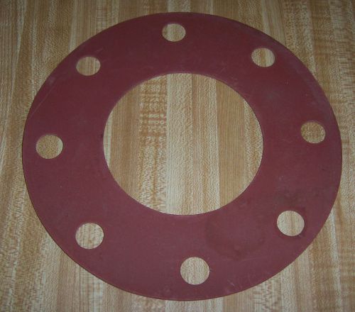 9&#034; PIPE FLANGE GASKET WITH 8 BOLT HOLES, NEVER USED, GREAT SHAPE.