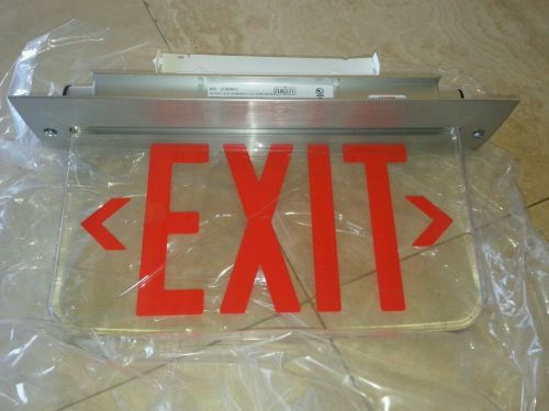 New  emergency light led dual lite liteforms exit sign with recess kit for sale