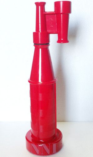 1-1/2&#034; NPSH FORESTRY FIRE HOSE NOZZLE TWIN TIP STRAIGHT STREAM  RED POLY