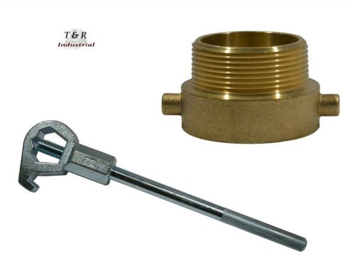 Fire hydrant adapter combo 1-1/2&#034; nst(f) x 1-1/2&#034; npt (m) w/hd hydrant wrench for sale